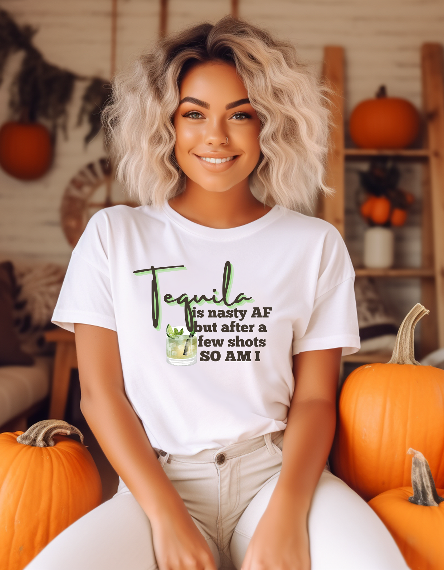 Tequila Is Nasty AF T-Shirt – Funny Alcohol Quote Shirt for Party Lovers
