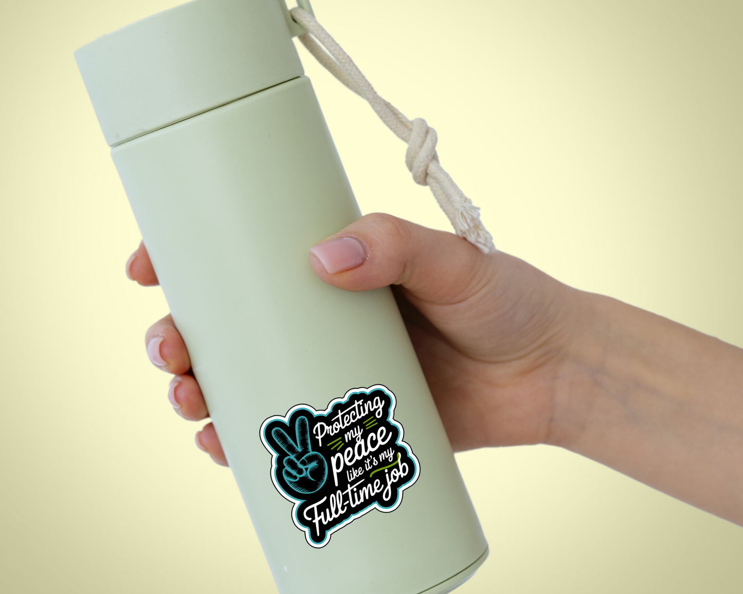 Protecting My Peace Like It's My Full-Time Job Bold Edition & Script Edition — Individual Die-Cut Sticker