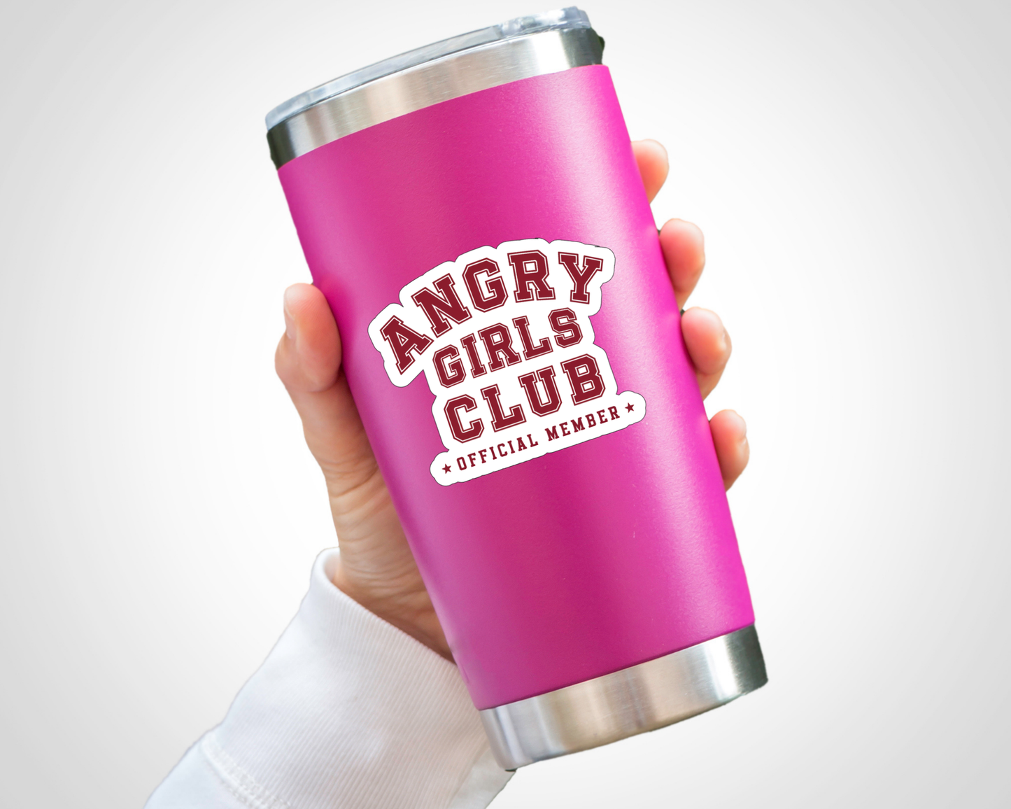 Angry Girls Club Official Member — Individual Die-Cut Sticker