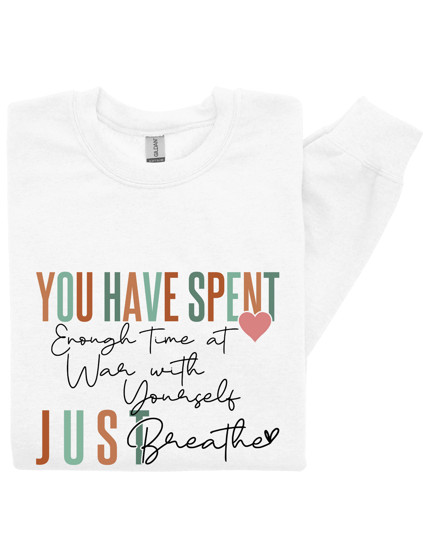 Just Breathe Sweatshirt – Gentle Mental Health Reminder Crewneck