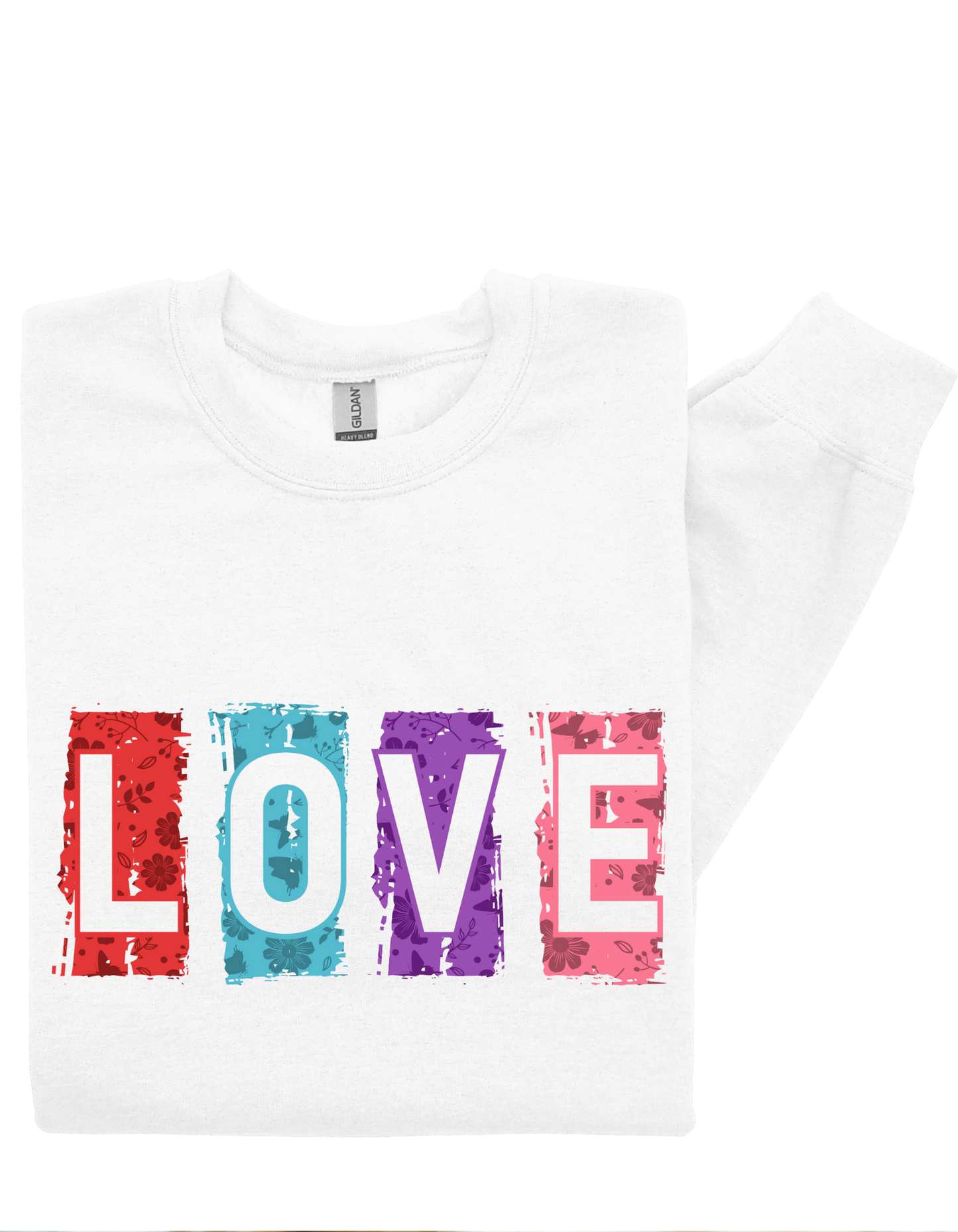 LOVE Sweatshirt – Colorful Block Letter Statement Crewneck