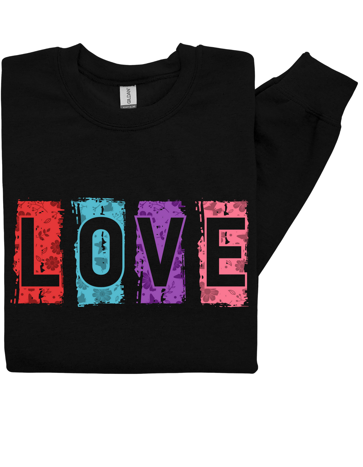 LOVE Sweatshirt – Colorful Block Letter Statement Crewneck