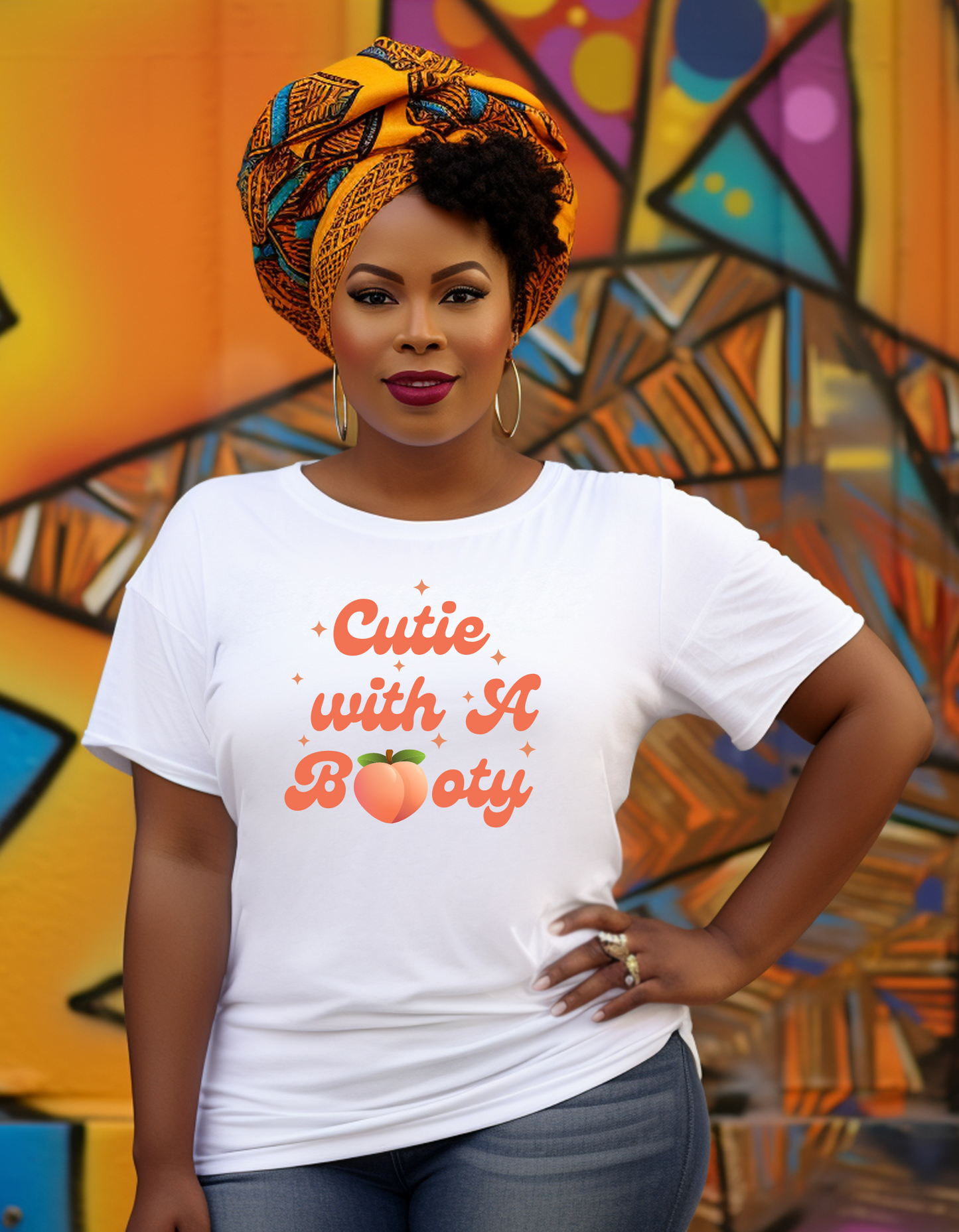 Cutie With A Booty T-Shirt – Fun, Flirty Quote Tee for Confident Women