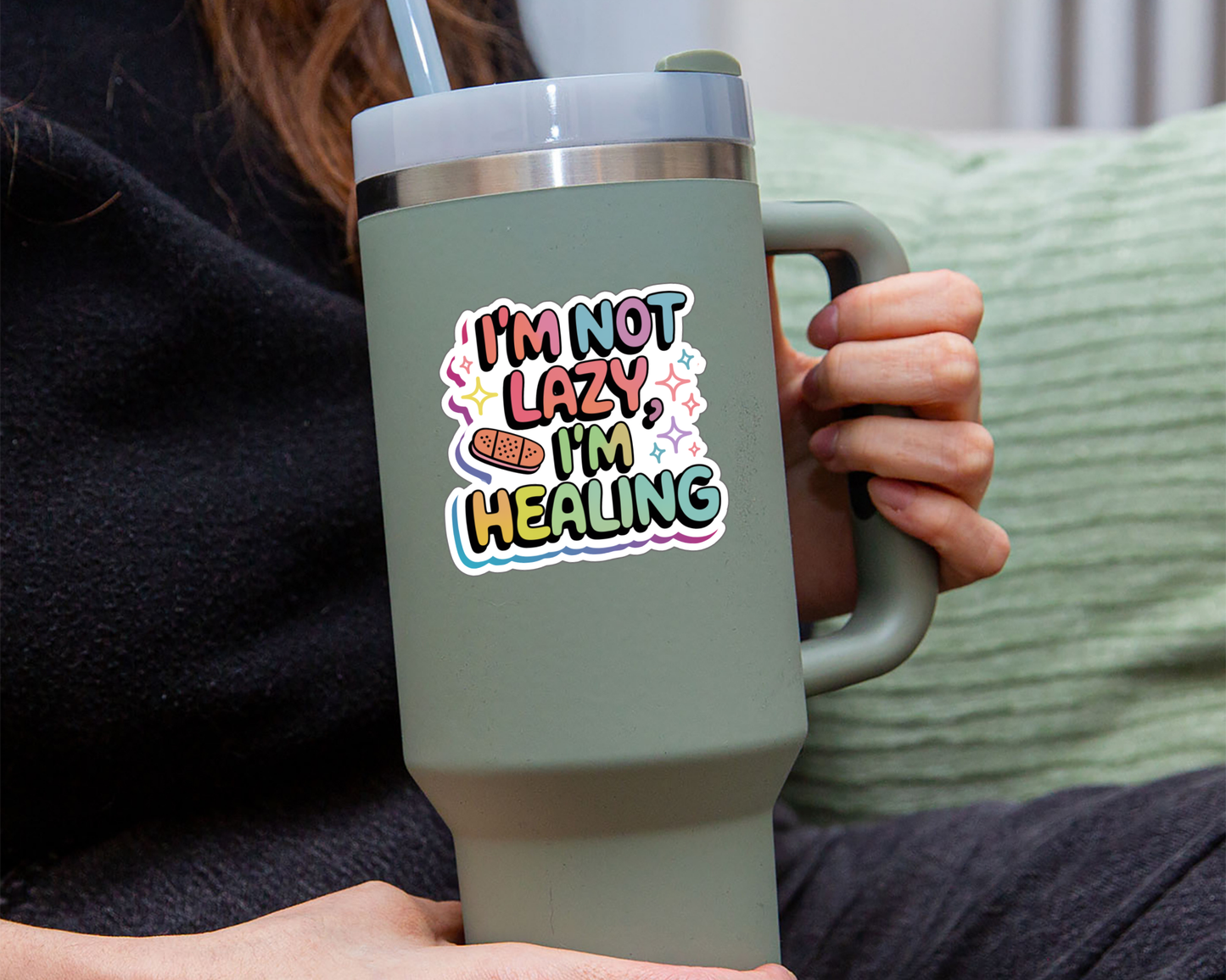 I'm Not Lazy, I'm Healing Bright Edition & Soft Edition — Individual Die-Cut Sticker