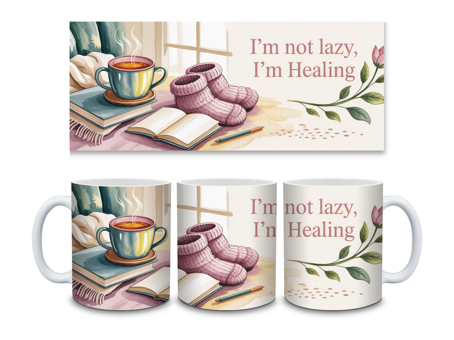 I’m Not Lazy, I’m Healing Mug