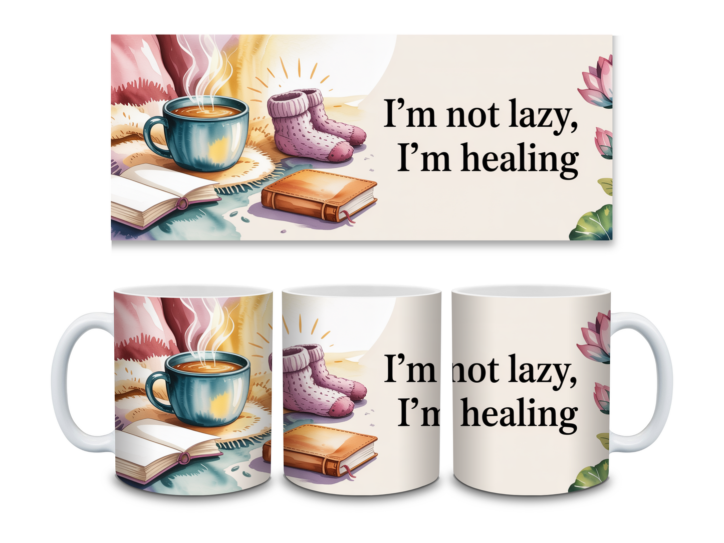 I’m Not Lazy, I’m Healing Mug