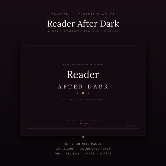 Reader After Dark | Digital Reading Journal & TBR Tracker