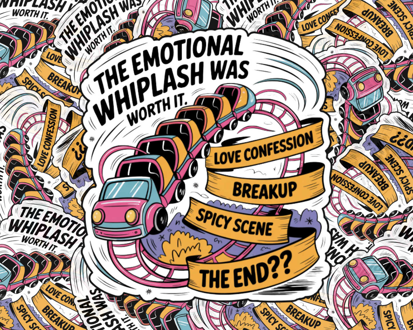 The Emotional Whiplash Was Worth It Vintage Edition & Infinity Edition — Individual Die-Cut Sticker