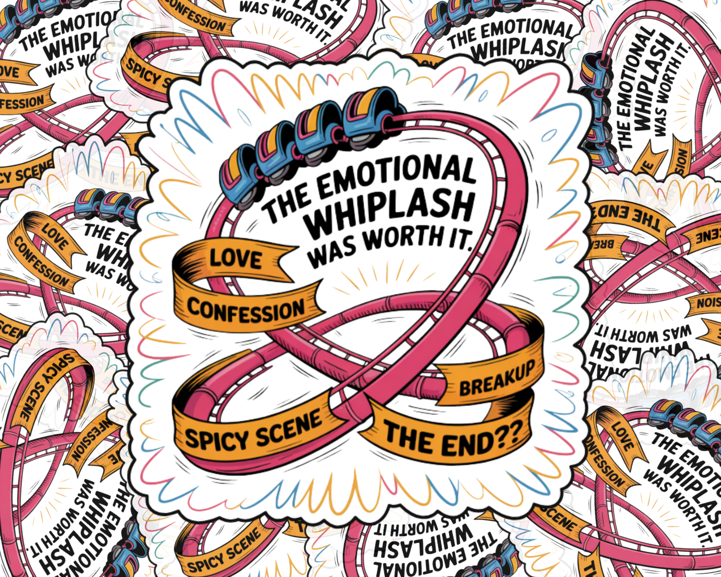 The Emotional Whiplash Was Worth It Vintage Edition & Infinity Edition — Individual Die-Cut Sticker