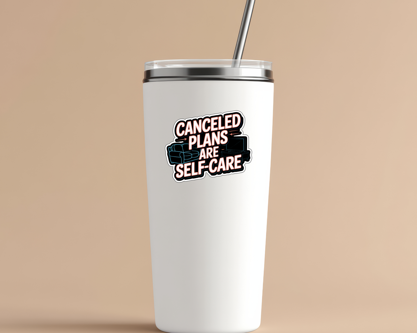 Canceled Plans Are Self-Care Dark Edition— Individual Die-Cut Sticker