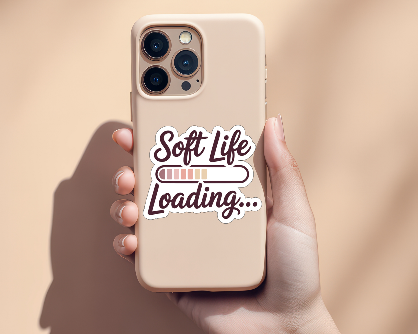 Soft Life Loading… — Individual Die-Cut Sticker