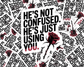 He's Not Confused. He's Just Using You. — Individual Die-Cut Sticker