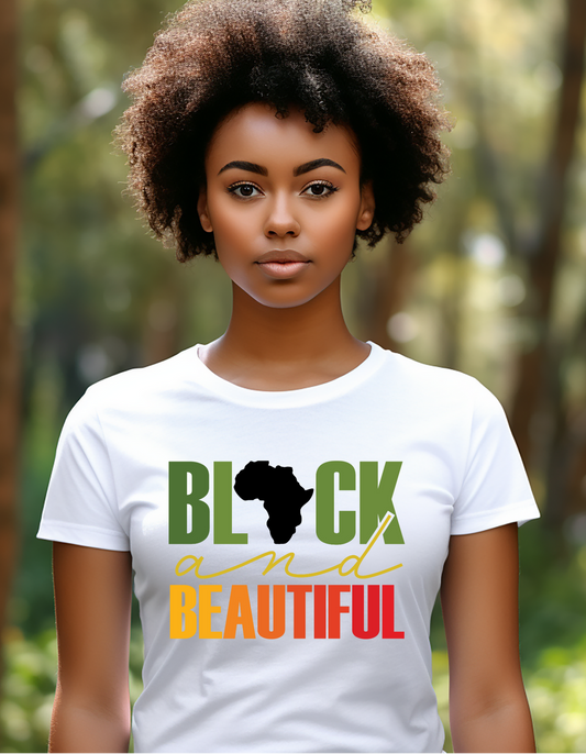 Black and Beautiful Africa T-shirt