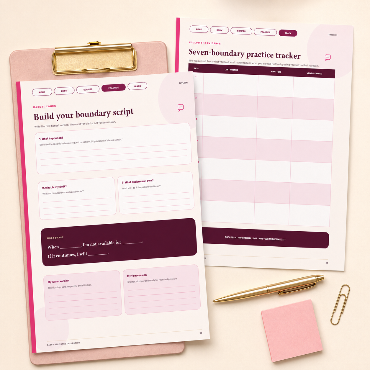 Boundary Scripts: Say It Without the Spiral | Digital Workbook
