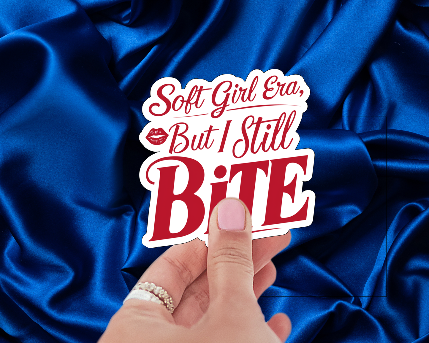 Soft Girl Era, But I Still Bite — Individual Die-Cut Sticker