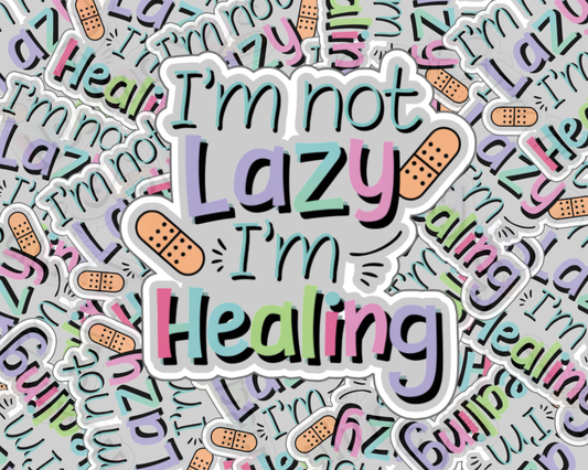 I'm Not Lazy, I'm Healing Bright Edition & Soft Edition — Individual Die-Cut Sticker