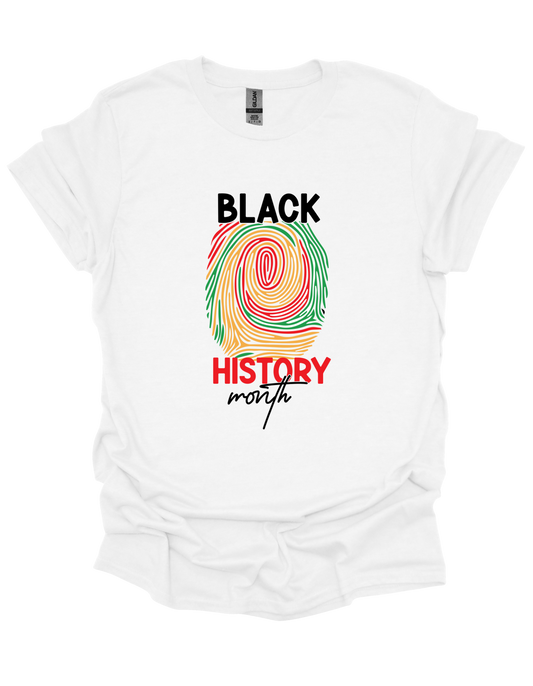 Black History Month Fingerprint T-shirt