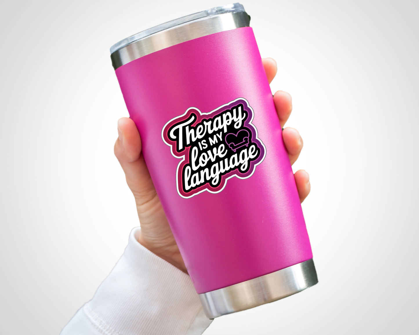 Therapy Is My Love Language — Bold Edition — Individual Die-Cut Sticker