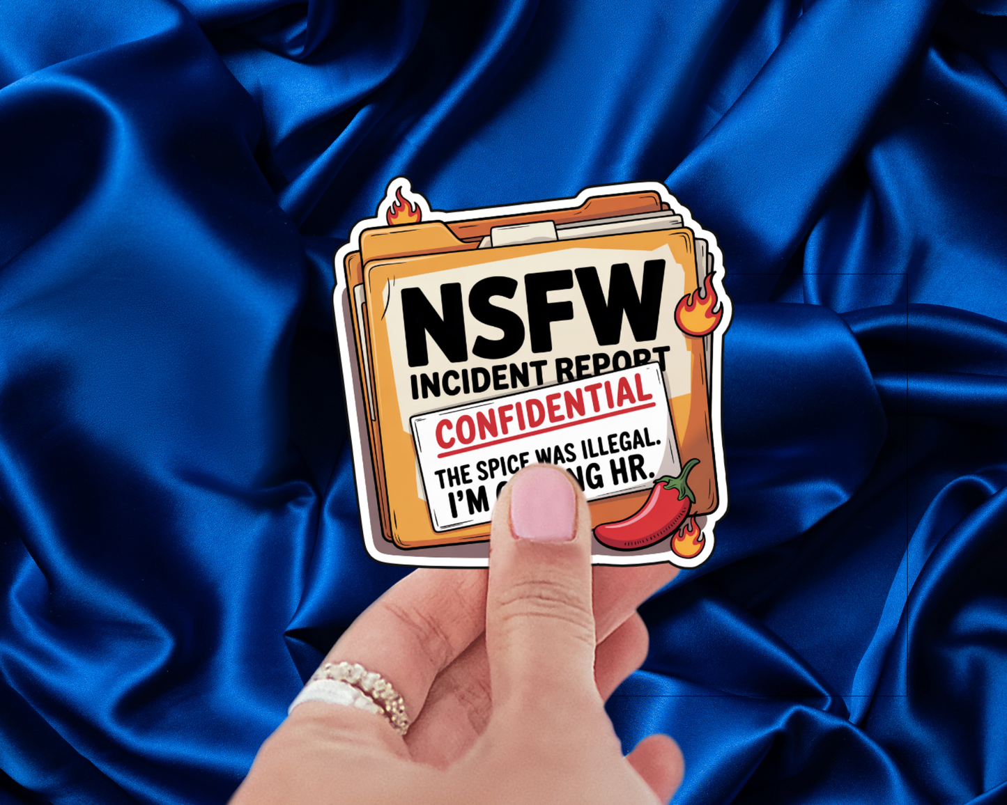 NSFW Incident Report Filed Edition & Overflowing Edition — Individual Die-Cut Sticker