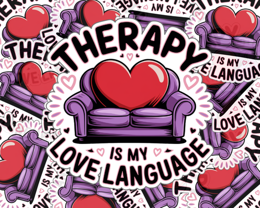 Therapy Is My Love Language —  Soft Edition — Individual Die-Cut Sticker