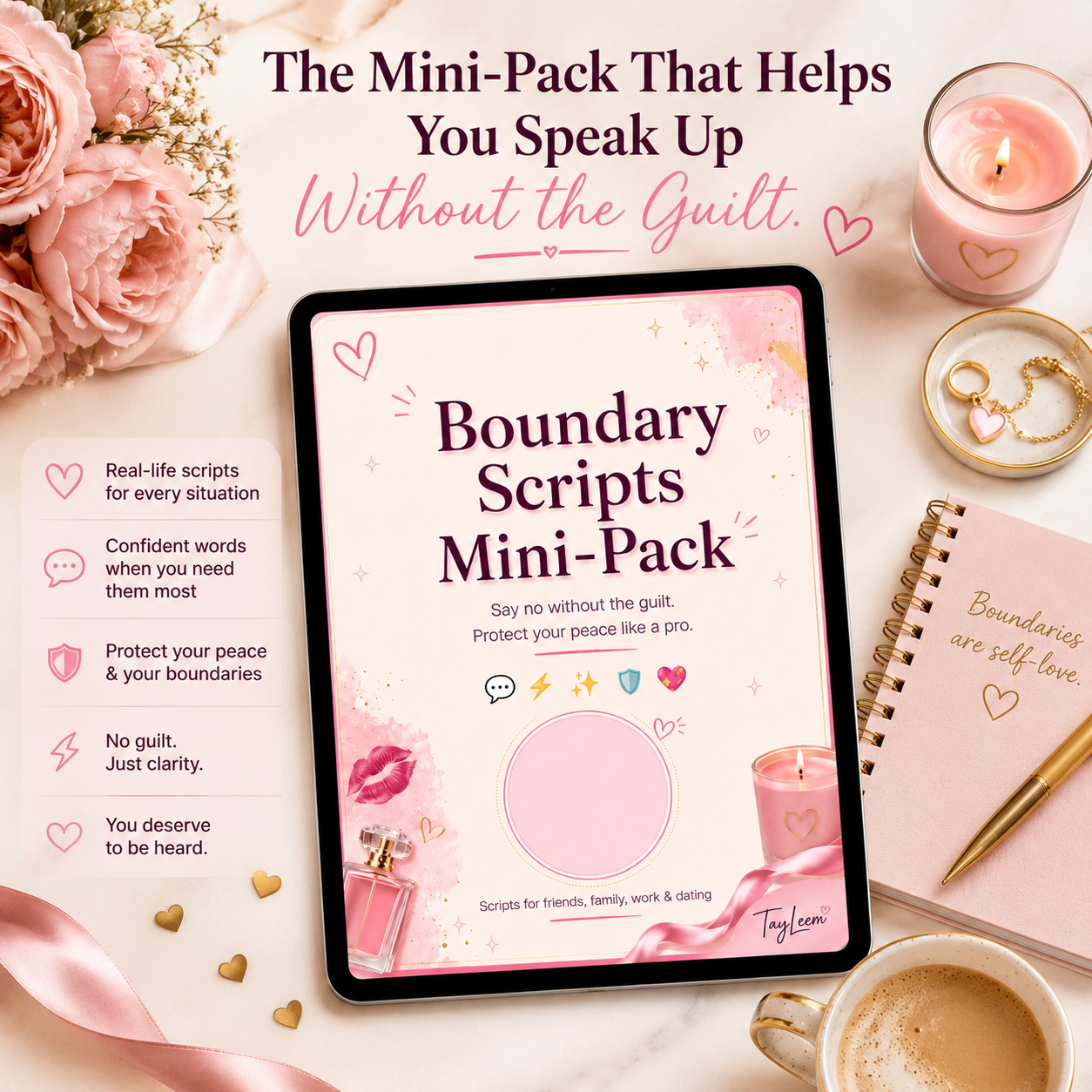Boundary Scripts Mini-Pack | Digital Boundary Workbook & Conversation Guide