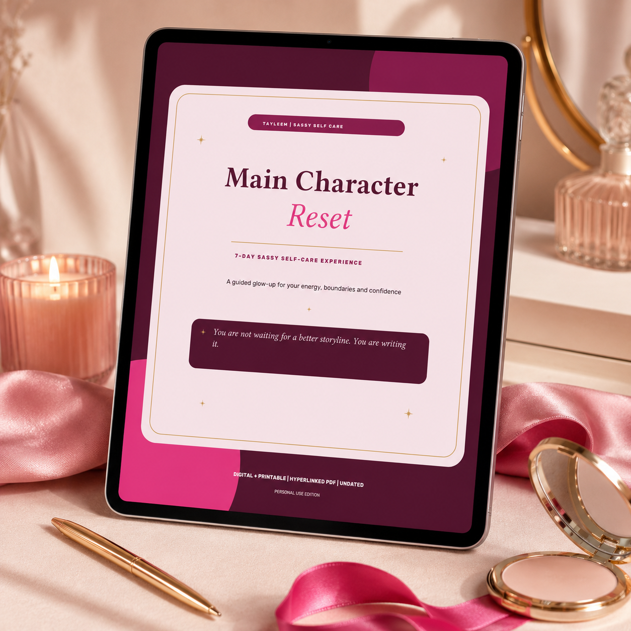 Main Character Reset: 7-Day Self-Care Digital Planner
