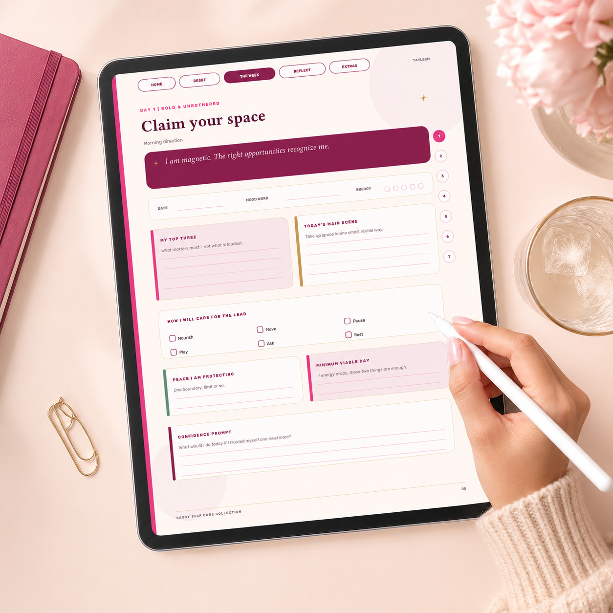 Main Character Reset: 7-Day Self-Care Digital Planner