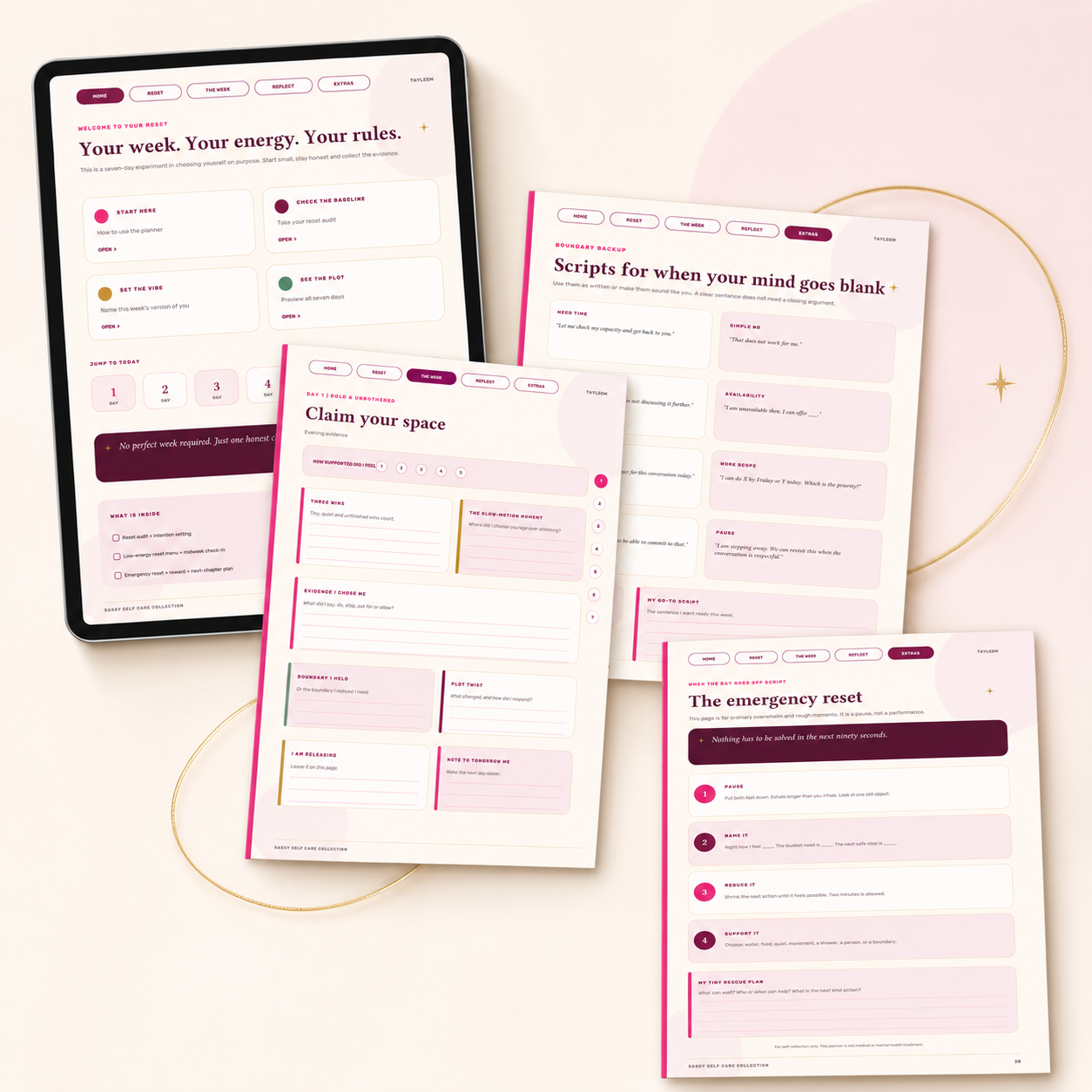 Main Character Reset: 7-Day Self-Care Digital Planner