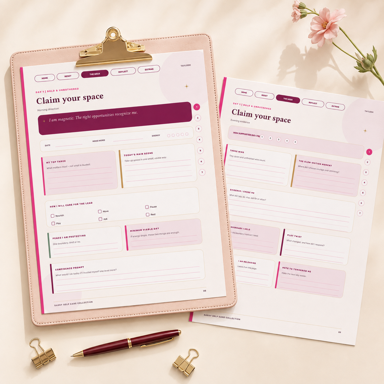 Main Character Reset: 7-Day Self-Care Digital Planner