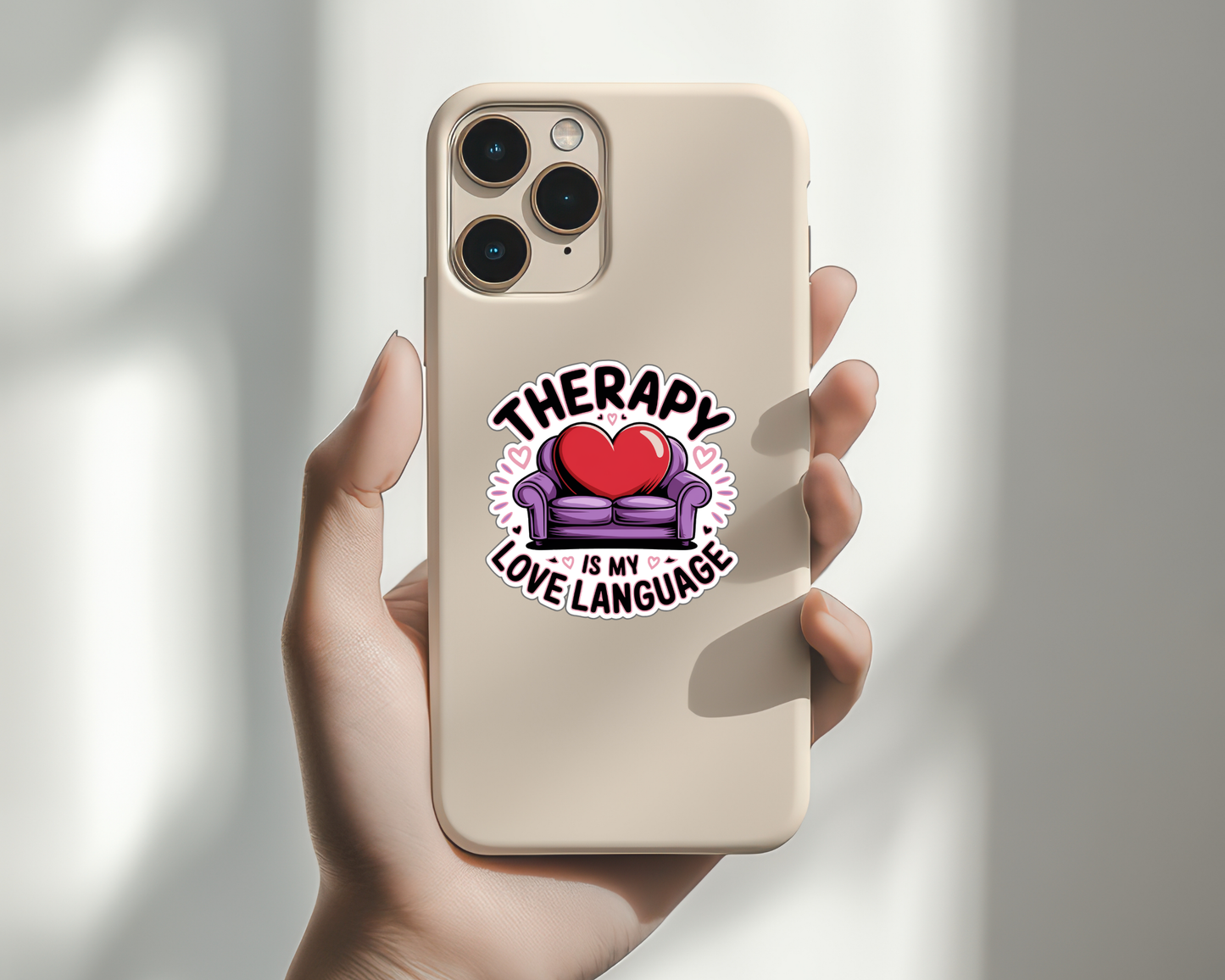 Therapy Is My Love Language —  Soft Edition — Individual Die-Cut Sticker