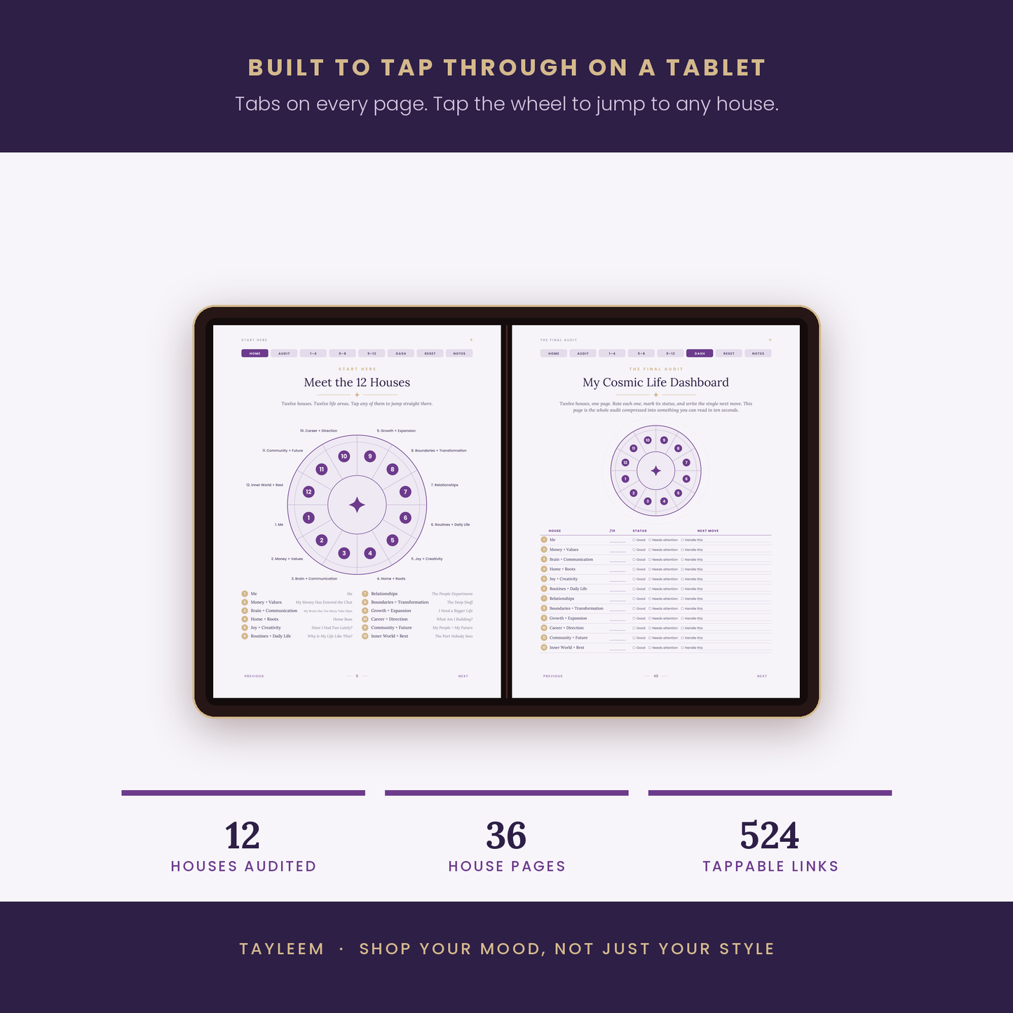 The Cosmic Life Audit: A 12-House Reset for Your Actual Life — Undated Printable Workbook