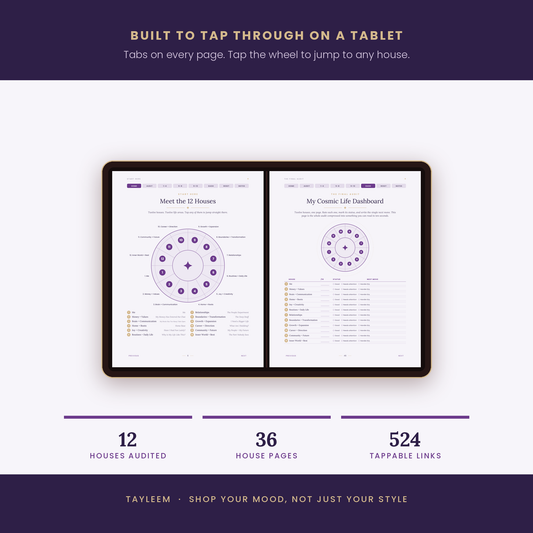 The Cosmic Life Audit: A 12-House Reset for Your Actual Life — Undated Printable Workbook